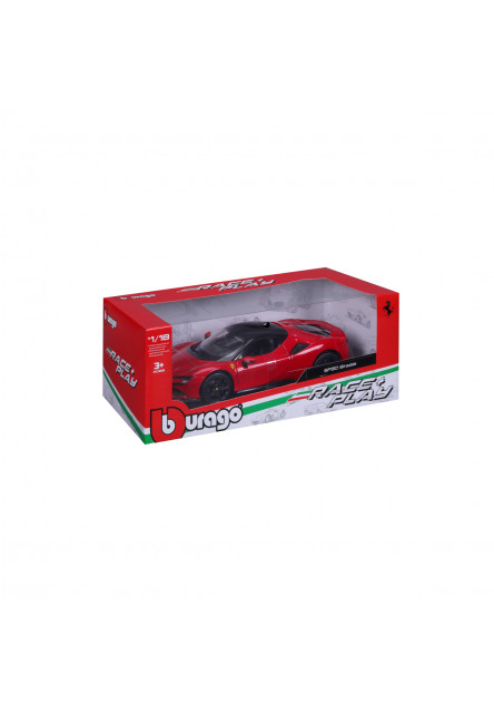 Bburago - RACE+PLAY, Ferrari SF90 Stradale, červená, 1:18