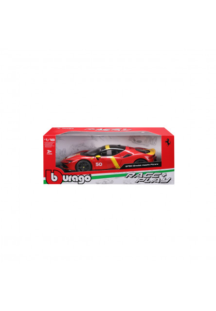 Bburago - RACE+PLAY, FERRARI, SF90 STRADALE ASSETTO FIORANO, 1:18