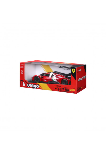 Bburago - RACING, FERRARI 499P MODIFICATA, červená, 1:18