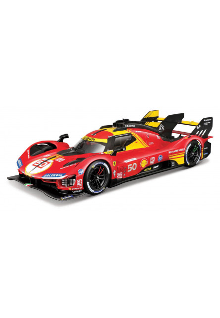 Bburago - RACING, FERRARI 499P, 24H LE MANS CHAMPION 2024, červená, 1:18