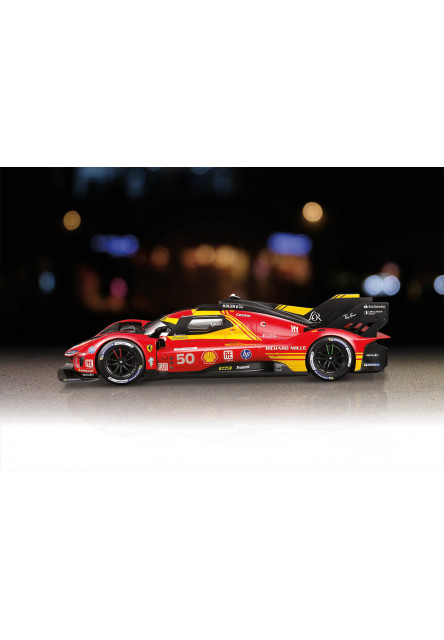 Bburago - RACING, FERRARI 499P, 24H LE MANS CHAMPION 2024, červená, 1:18