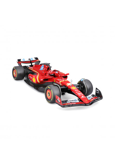 Bburago – FORMULA RACING, Ferrari SF-24 (2024) v dekoratívnom boxe, #16 Charles Leclerc, 1:18