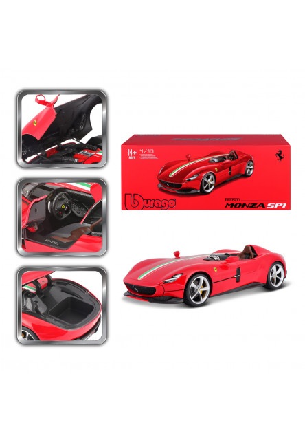 Bburago - SIGNATURE SERIES, FERRARI Monza SP1, červená, 1:18