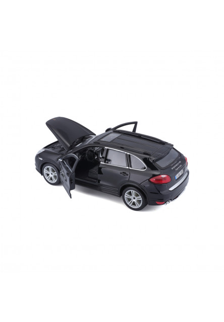 Bburago - Autá HOBBY, Porsche Cayenne Turbo, čierna, 1:24