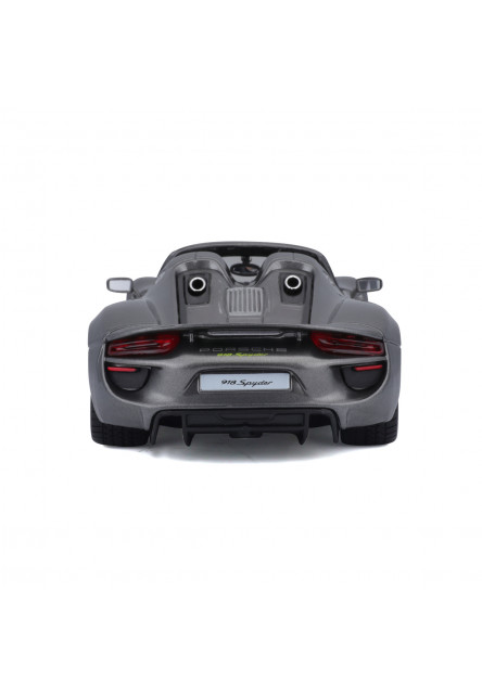 Bburago - Autá HOBBY, Plus, Porsche 918 Spyder, metalic šedá, 1:24