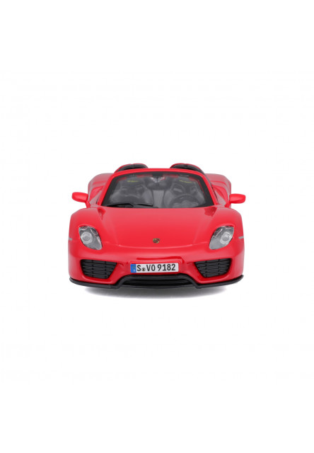 Bburago - Autá HOBBY, Plus, Porsche 918 Spyder, červená, 1:24