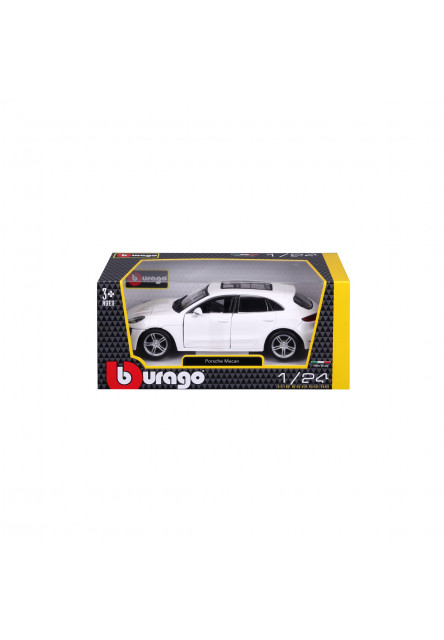 Bburago - Autá HOBBY, Porsche Macan, biela, 1:24