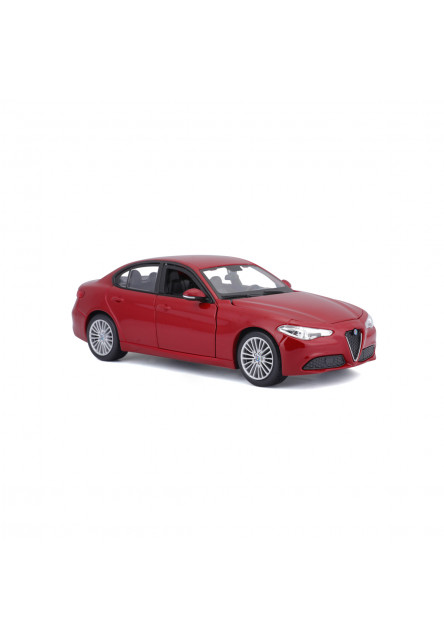 Bburago - Autá HOBBY, Plus, Alfa Romeo Giulia, metalic červená, 1:24