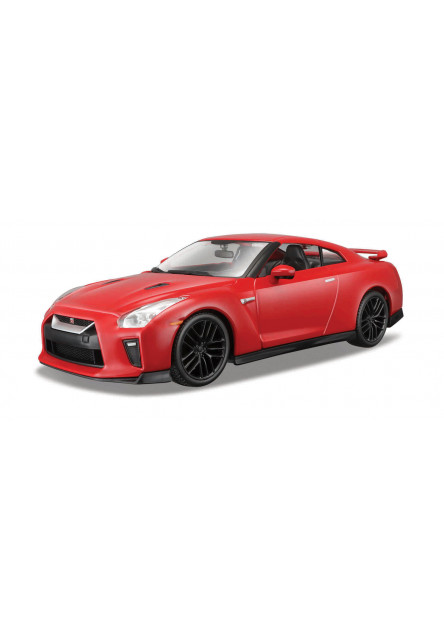 Bburago - Autá HOBBY, 2017 Nissan GT-R, červená, 1:24