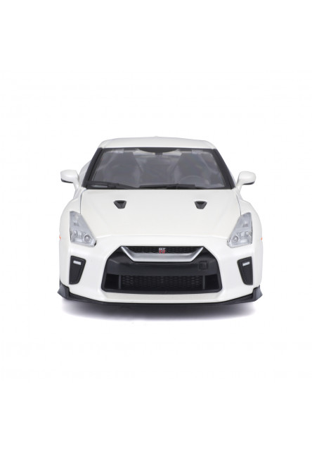 Bburago - Autá HOBBY, Plus, 2017 Nissan GT-R, metal biela, 1:24