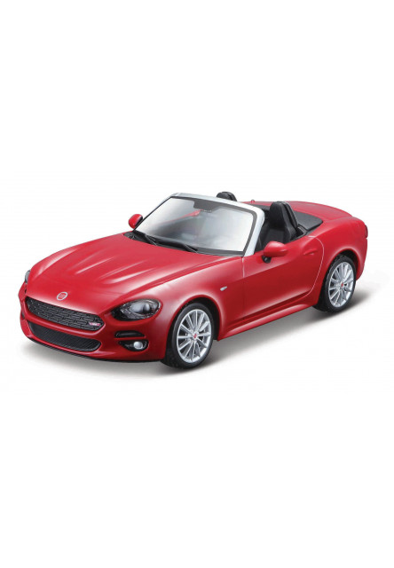 Bburago - Autá HOBBY, Plus, Fiat 124 Spider, červená, 1:24