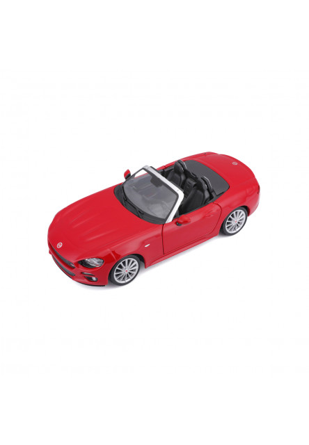 Bburago - Autá HOBBY, Plus, Fiat 124 Spider, červená, 1:24