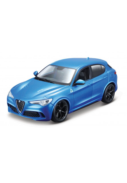 Bburago - Autá HOBBY, Plus, Alfa Romeo Stelvio, modrá, 1:24