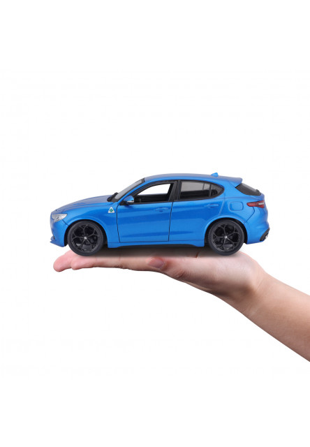 Bburago - Autá HOBBY, Plus, Alfa Romeo Stelvio, modrá, 1:24