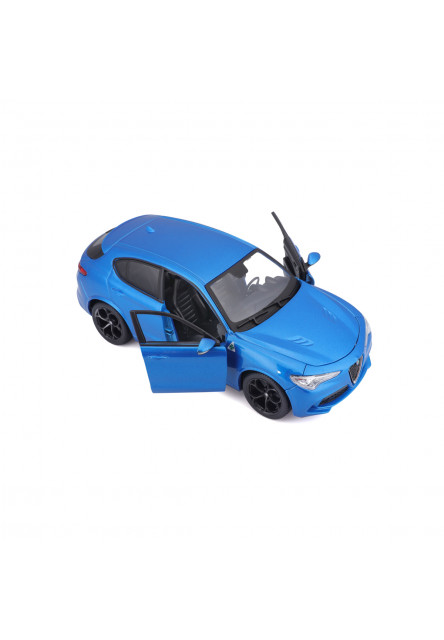Bburago - Autá HOBBY, Plus, Alfa Romeo Stelvio, modrá, 1:24