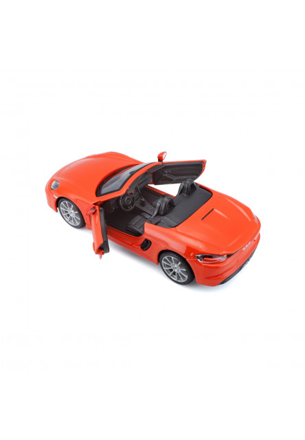 Bburago - Autá HOBBY, Plus, Porsche 718 Boxster, orange, 1:24