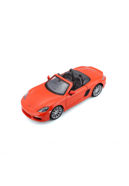 Bburago - Autá HOBBY, Plus, Porsche 718 Boxster, orange, 1:24