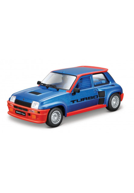 Bburago - Autá HOBBY, Plus, Renault 5 Turbo, modrá, 1:24