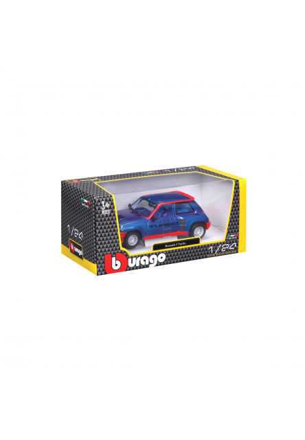 Bburago - Autá HOBBY, Plus, Renault 5 Turbo, modrá, 1:24
