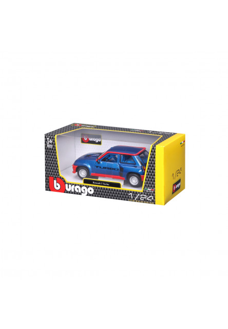Bburago - Autá HOBBY, Plus, Renault 5 Turbo, modrá, 1:24