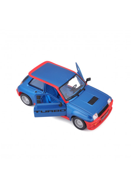 Bburago - Autá HOBBY, Plus, Renault 5 Turbo, modrá, 1:24