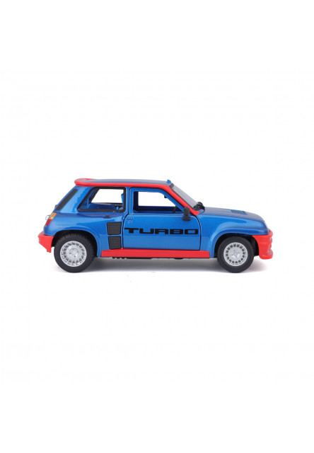 Bburago - Autá HOBBY, Plus, Renault 5 Turbo, modrá, 1:24
