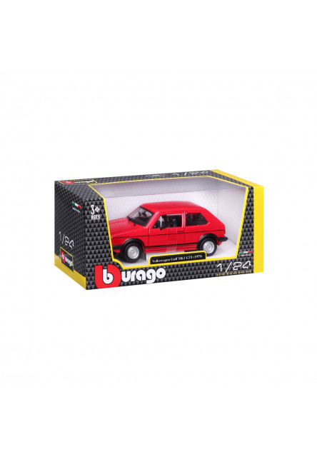 Bburago - Autá HOBBY, Plus, Volkswagen Golf Mk1 GTI (1979), červená, 1:24