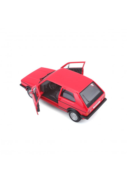 Bburago - Autá HOBBY, Plus, Volkswagen Golf Mk1 GTI (1979), červená, 1:24