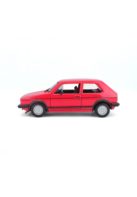 Bburago - Autá HOBBY, Plus, Volkswagen Golf Mk1 GTI (1979), červená, 1:24