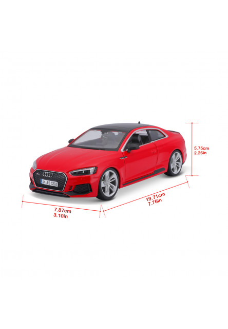 Bburago - Autá HOBBY, Plus, Audi RS 5 Coupé, červená, 1:24