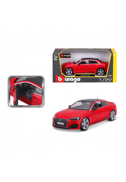 Bburago - Autá HOBBY, Plus, Audi RS 5 Coupé, červená, 1:24