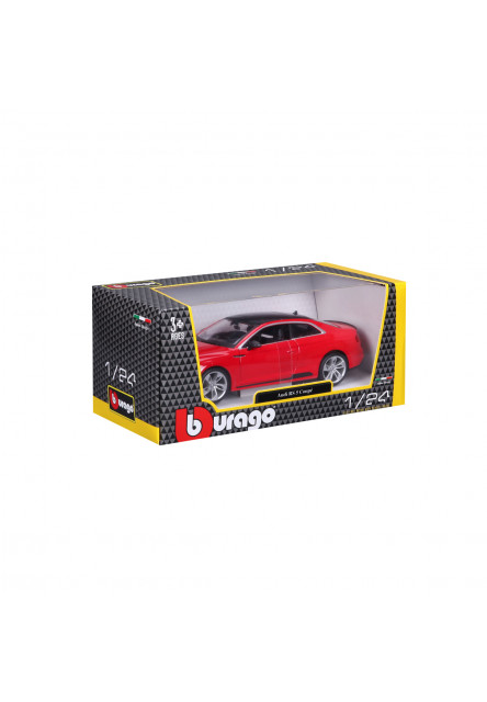 Bburago - Autá HOBBY, Plus, Audi RS 5 Coupé, červená, 1:24