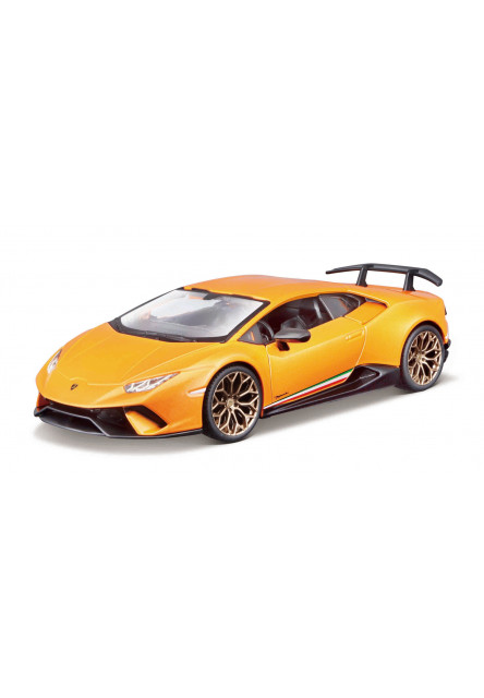 Bburago - Autá HOBBY, Plus, Lamborghini Huracán Performante, metal oranžová, 1:24