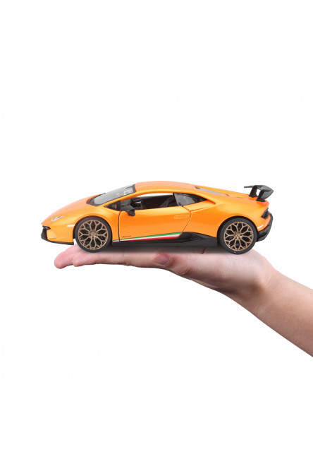 Bburago - Autá HOBBY, Plus, Lamborghini Huracán Performante, metal oranžová, 1:24