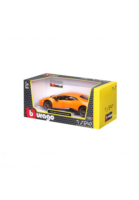 Bburago - Autá HOBBY, Plus, Lamborghini Huracán Performante, metal oranžová, 1:24
