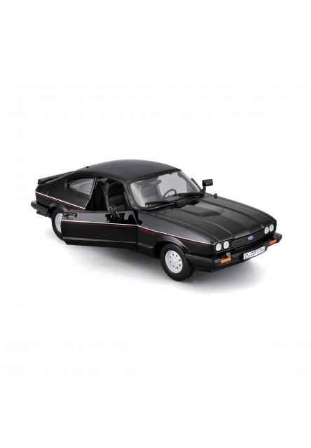 Bburago - Autá HOBBY, Plus, Ford Capri 1600 GT (1982), čierna, 1:24