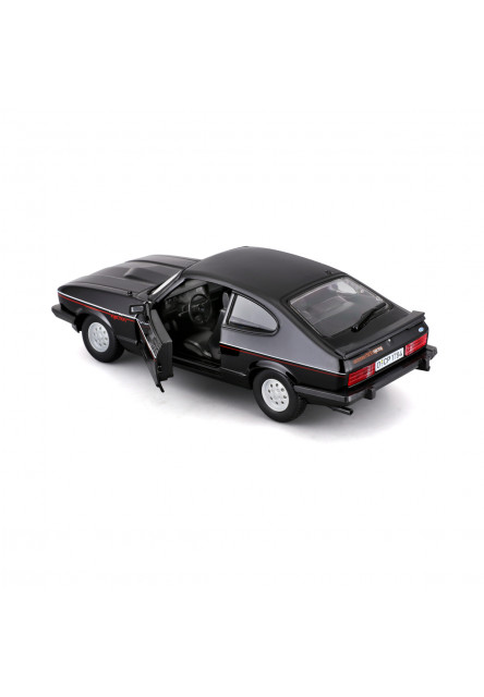 Bburago - Autá HOBBY, Plus, Ford Capri 1600 GT (1982), čierna, 1:24