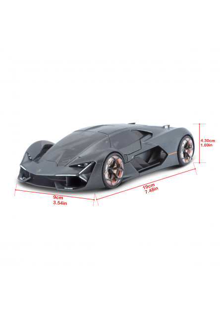 Bburago - Autá HOBBY, Plus, Lamborghini Terzo Millennio, metal šedá, 1:24