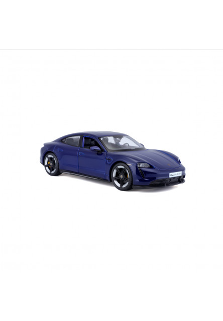 Bburago - Autá HOBBY, Porsche Taycan Turbo S, metal modrá, 1:24