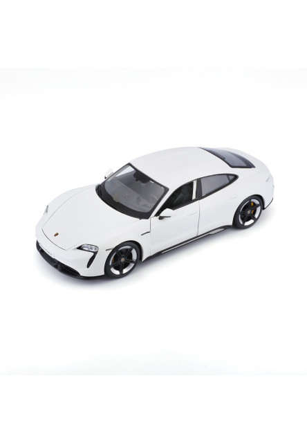 Bburago - Autá HOBBY, Plus, Porsche Taycan Turbo S, biela, 1:24