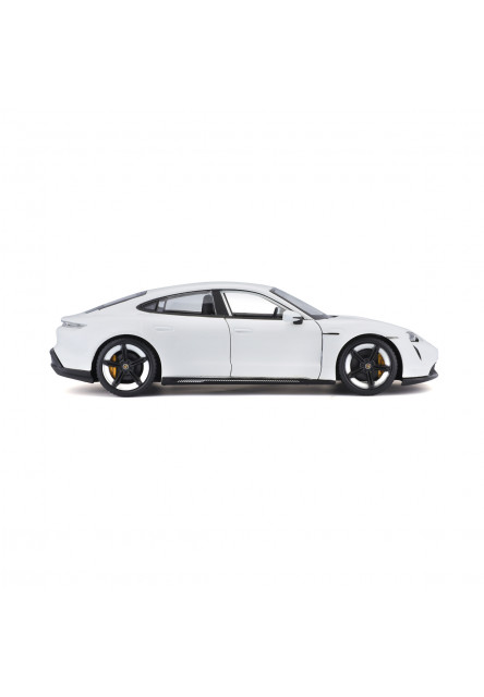 Bburago - Autá HOBBY, Plus, Porsche Taycan Turbo S, biela, 1:24