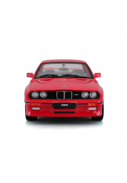 Bburago - Autá HOBBY, 1988 BMW 3 Series M3, červená, 1:24
