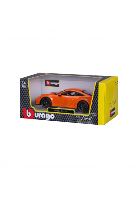 Bburago - Autá HOBBY, Plus, Porsche 911 GT3, oranžová, 1:24