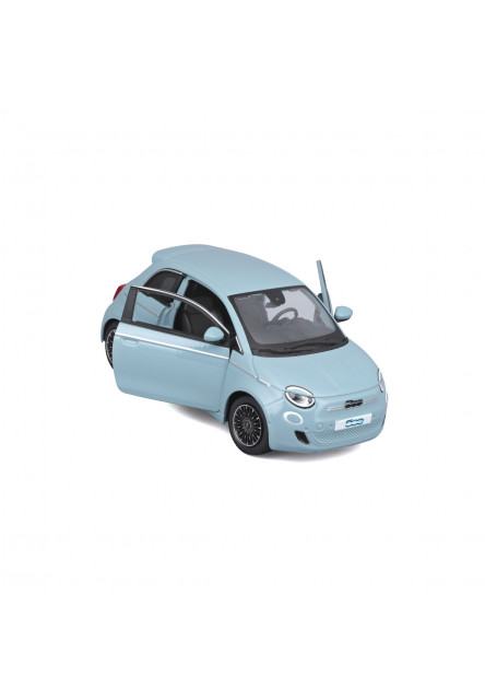 Bburago - Autá HOBBY, Plus, Fiat 500e (2023), modrá, 1:24