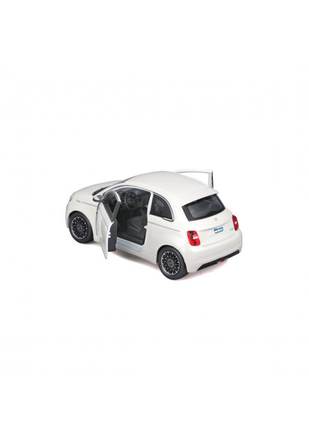 Bburago - Autá HOBBY, Plus, Fiat 500e (2023), biela, 1:24