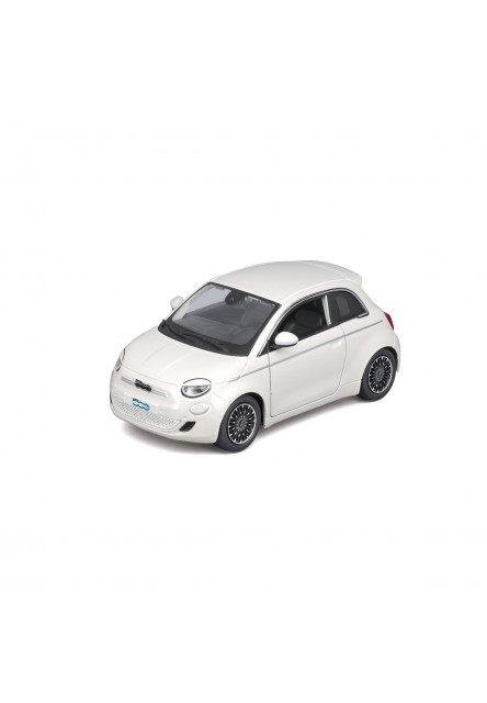 Bburago - Autá HOBBY, Plus, Fiat 500e (2023), biela, 1:24