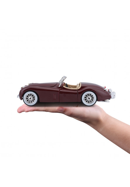 Bburago - Autá HOBBY, Jaguar XK 120 Roadster (1951), červená, 1:24