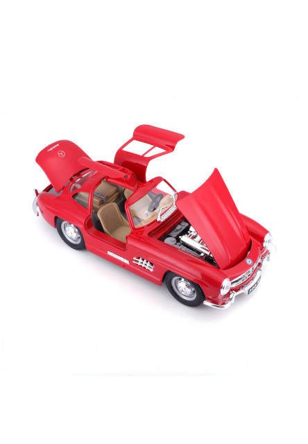 Bburago - Autá HOBBY, Mercedes-Benz 300 SL (1954), červená, 1:24