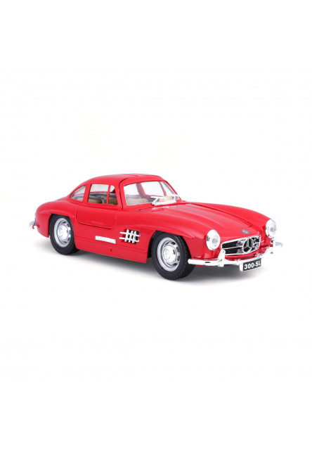Bburago - Autá HOBBY, Mercedes-Benz 300 SL (1954), červená, 1:24