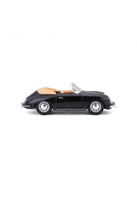 Bburago - Autá HOBBY, Porsche 356B Cabriolet (1961), čierna, 1:24